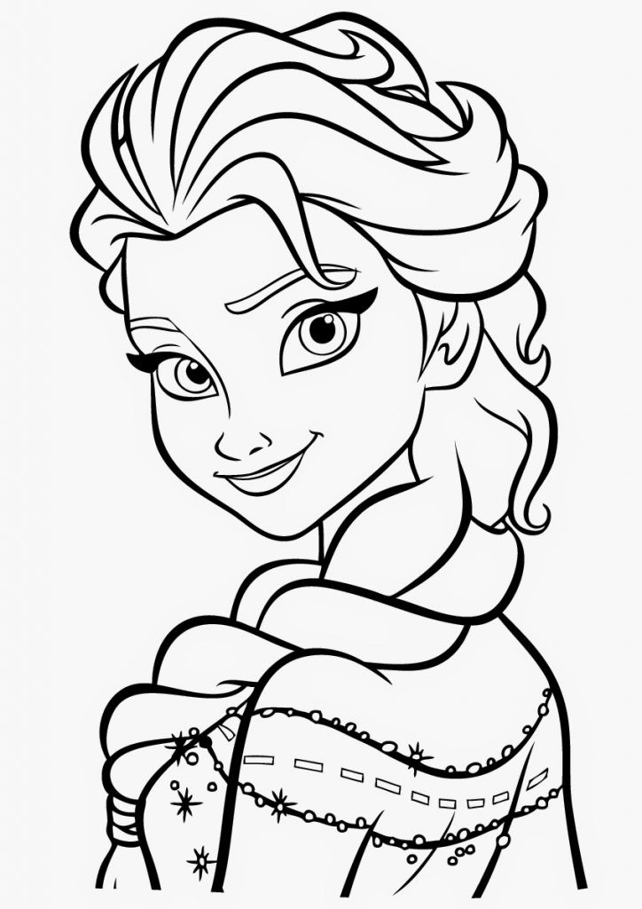 Free Coloring For Kids
 Free Printable Elsa Coloring Pages for Kids Best
