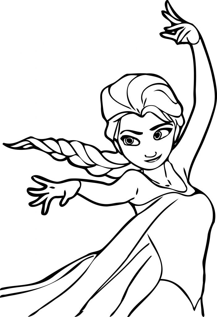 Free Coloring For Kids
 Free Printable Elsa Coloring Pages
