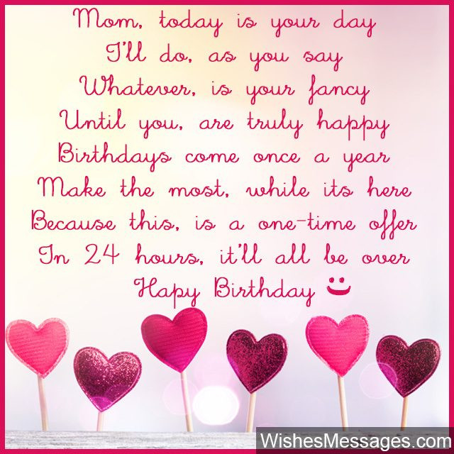 Funny Birthday Quotes Mom
 Birthday Poems for Mom – WishesMessages