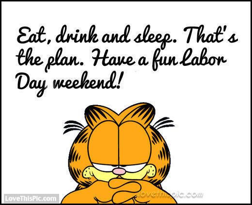 Funny Labor Day Quotes
 Eat drink sleep this Labor Day