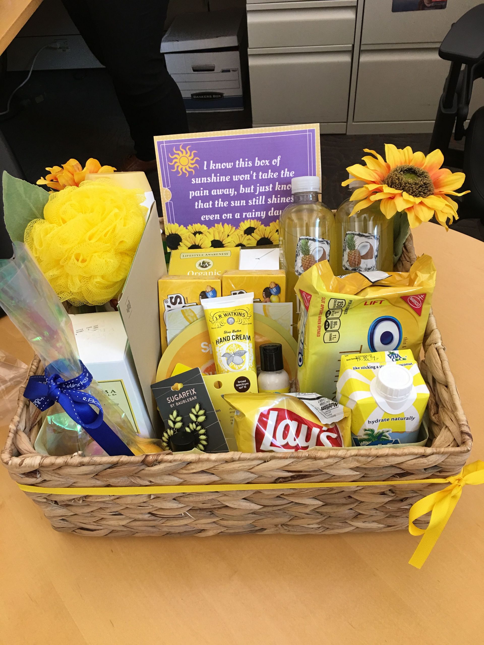 Gift Baskets For Coworkers Ideas
 A coworker recently suffered a loss I came of with the