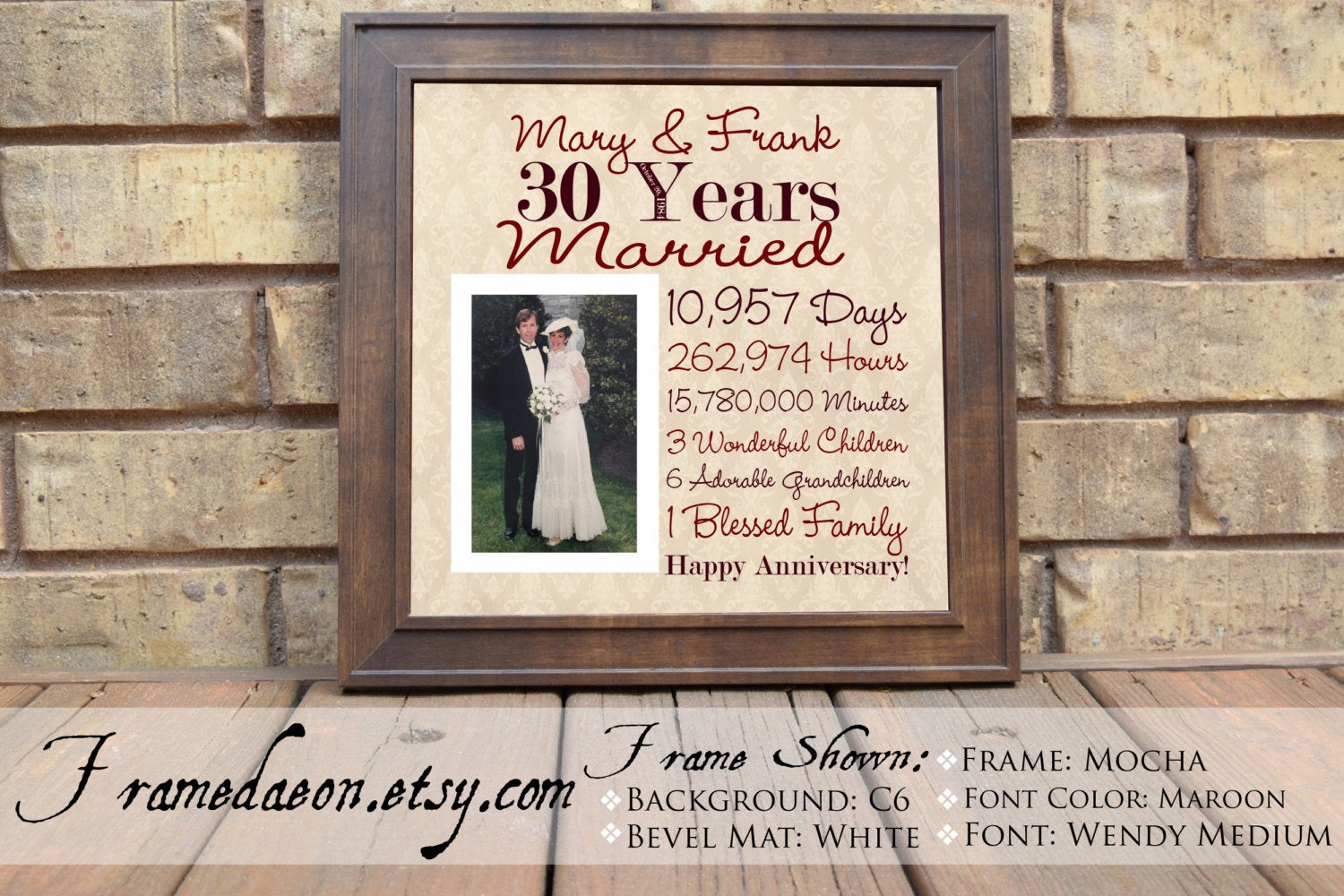 Gifts For 30th Wedding Anniversary
 Wedding Anniversary 30th Wedding Anniversary Gift Parent
