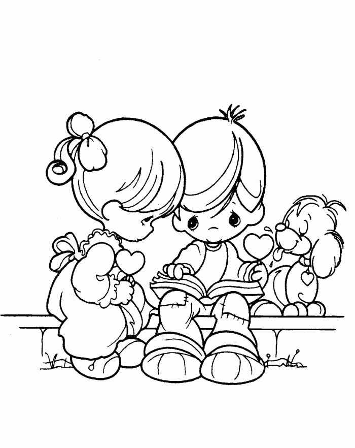Girls And Boys Coloring Pages
 Precious Moments Angel Coloring Pages Coloring Home