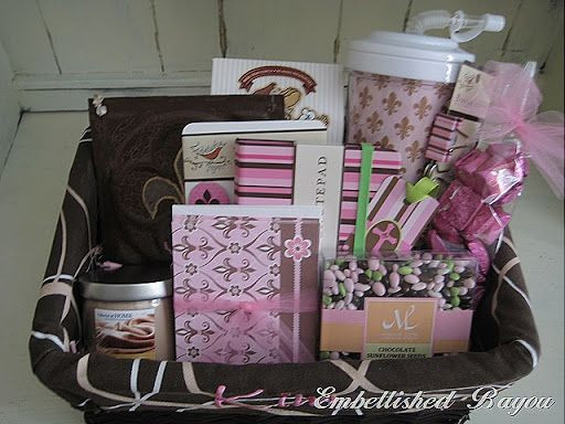 Girly Gift Basket Ideas
 girly office supply random pink t basket