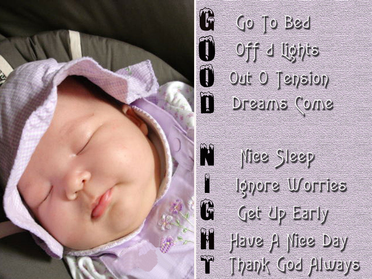 Goodnight Baby Quotes
 good night quotes with cute baby image