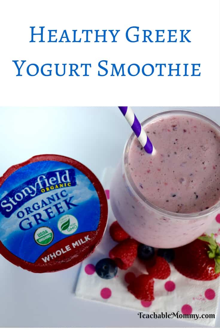 Greek Yogurt Smoothies
 Stonyfield Whole Milk Greek Yogurt Smoothie Teachable Mommy