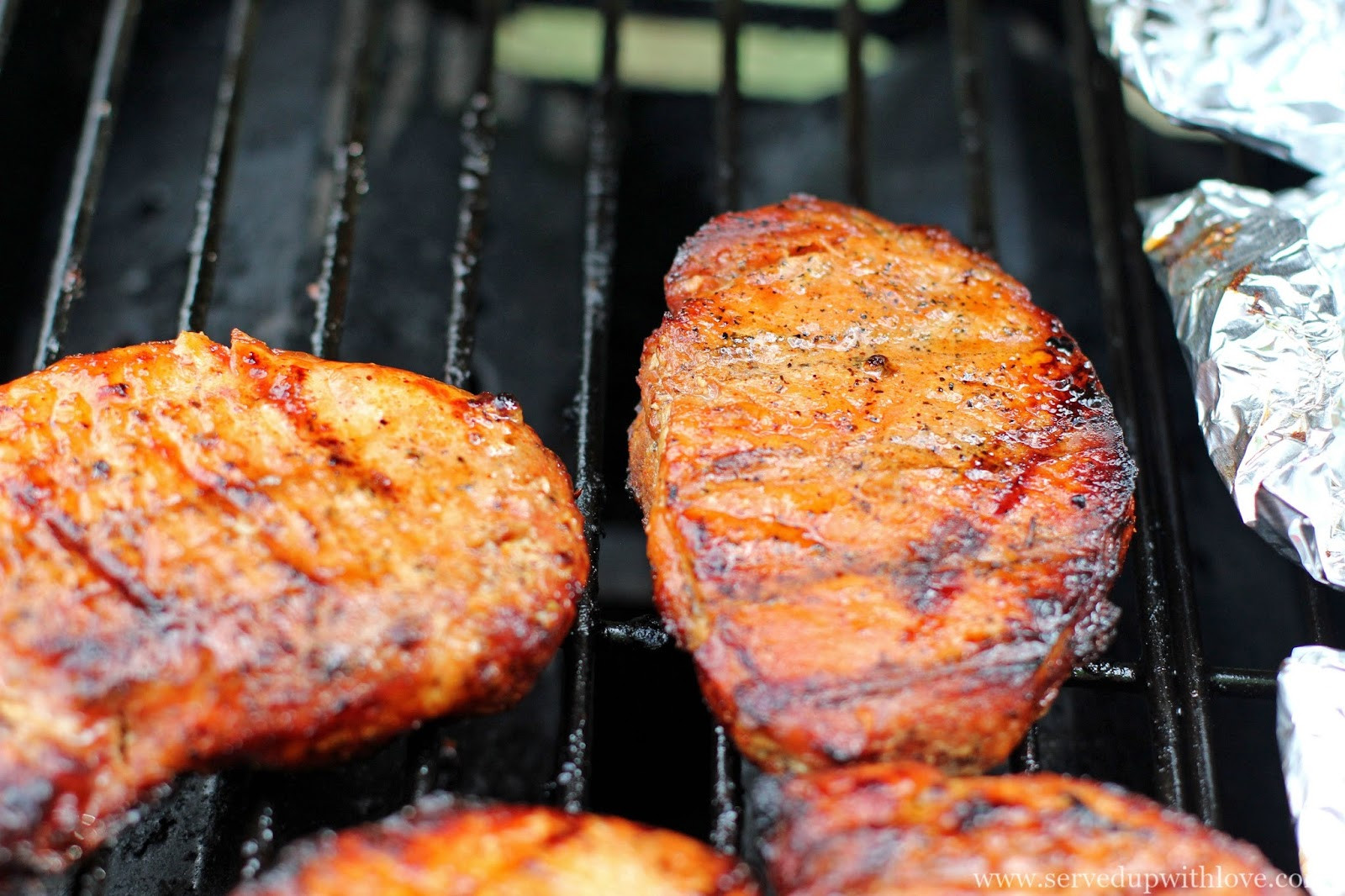 Grilled Smoked Pork Chops
 Served Up With Love Grilled Hickory Smoked Brown Sugar
