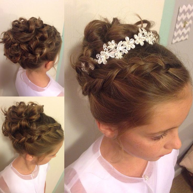 Hairstyles For Little Girls For Weddings
 Little girl updo Wedding hairstyle Instagram