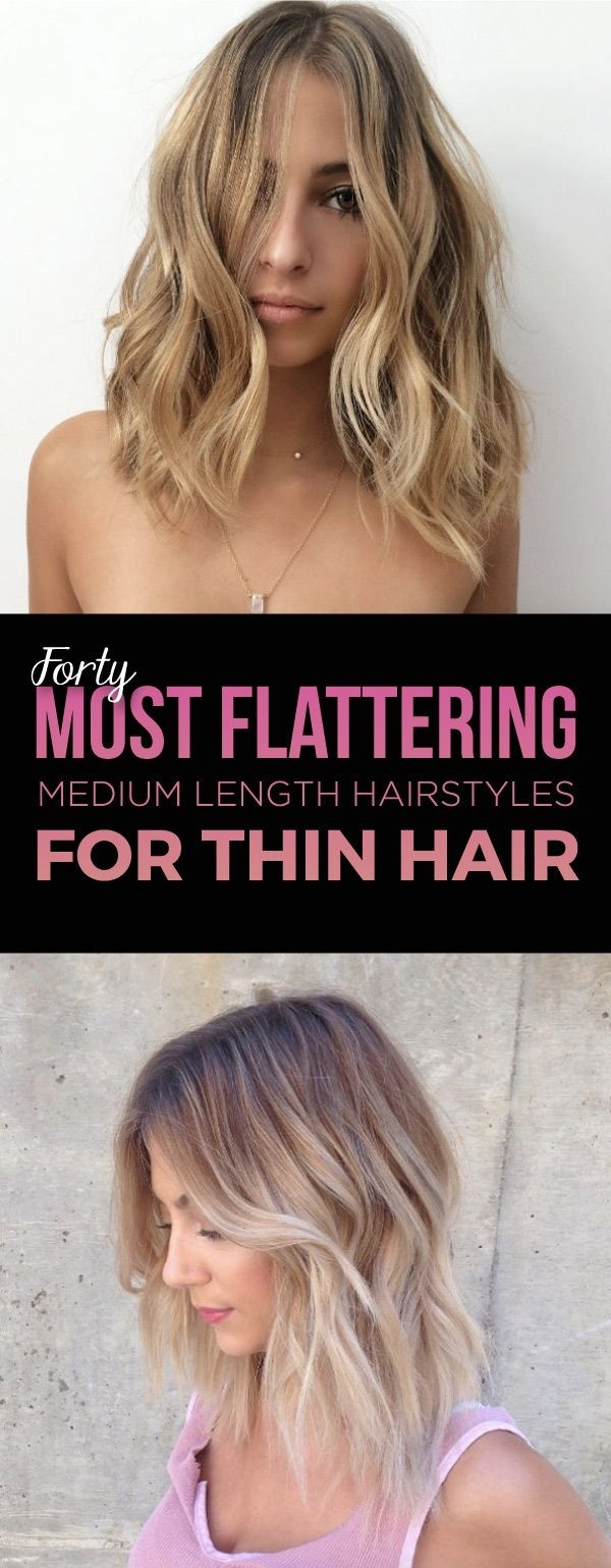 Hairstyles For Thin Medium Length Hair
 Hairdos For Thin Hair Pinterest Wavy Haircut