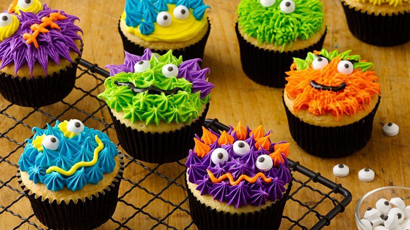 Halloween Monster Cupcakes
 Scary Monster Cupcakes recipe from Betty Crocker