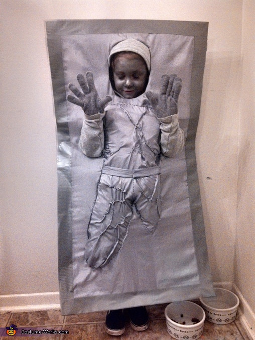 Han Solo Costume DIY
 LOOK There s a Han Solo in Carbonite INFLATABLE Halloween