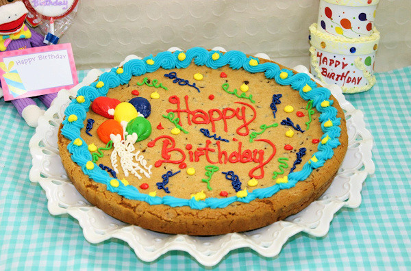 Happy Birthday Cookie Cake
 Personalized Happy Birthday Balloon Cookie Cake