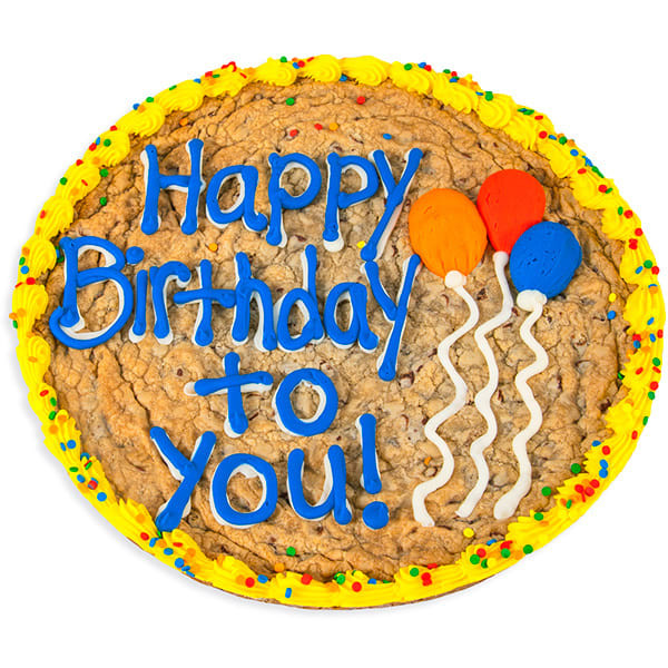 Happy Birthday Cookie Cake
 Happy Birthday Balloons Cookie Cake HGB 8666 2 3 day