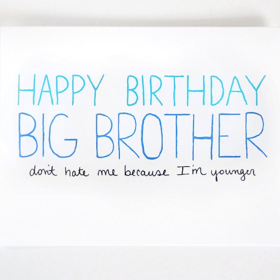 Happy Birthday Quotes For Big Brother
 Big Brother Birthday Card by JulieAnnArt $4 00