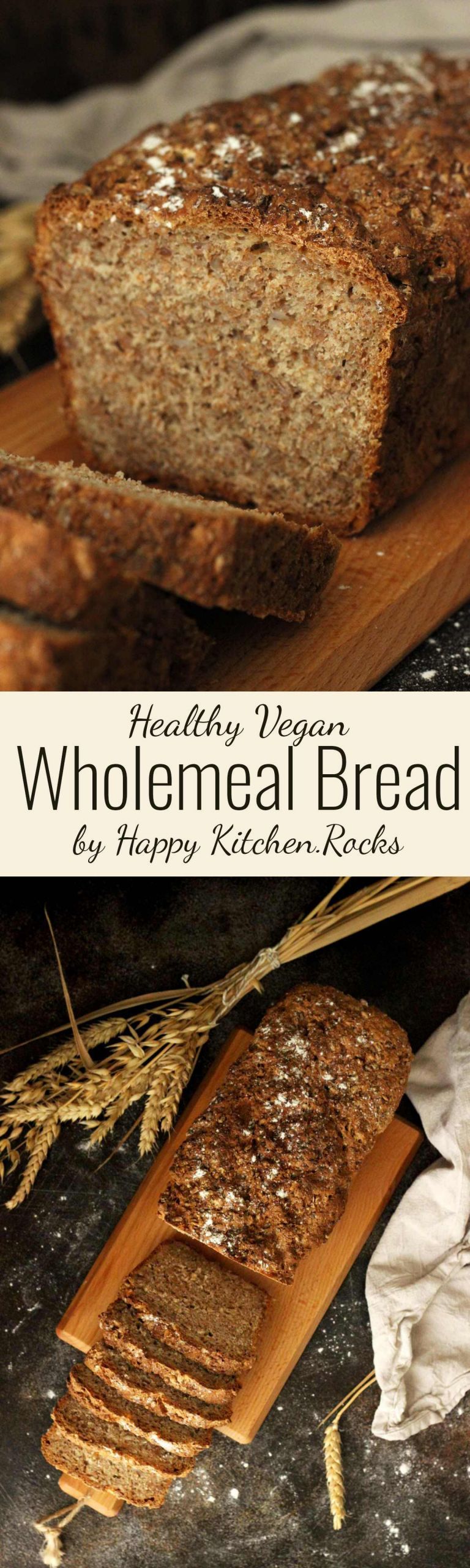 Healthiest Whole Grain Bread
 Healthy Wholemeal Bread recipe is vegan simple and just