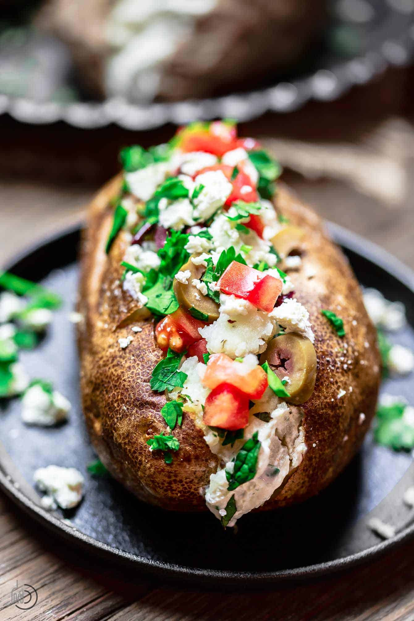 Healthy Baked Potato
 Mediterranean Loaded Baked Potato Recipe