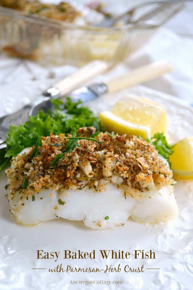 Healthy White Fish Recipes
 Baked White Fish with Parmesan Herb Crust ready in 20