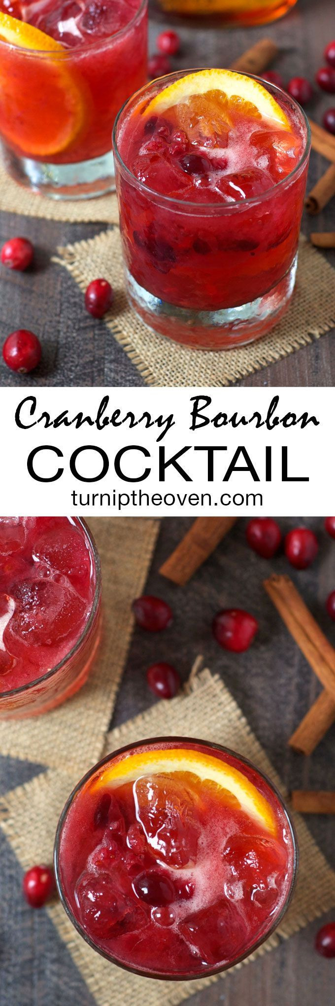 Holiday Drinks With Bourbon
 Three Ingre nt Cranberry Bourbon Cocktail