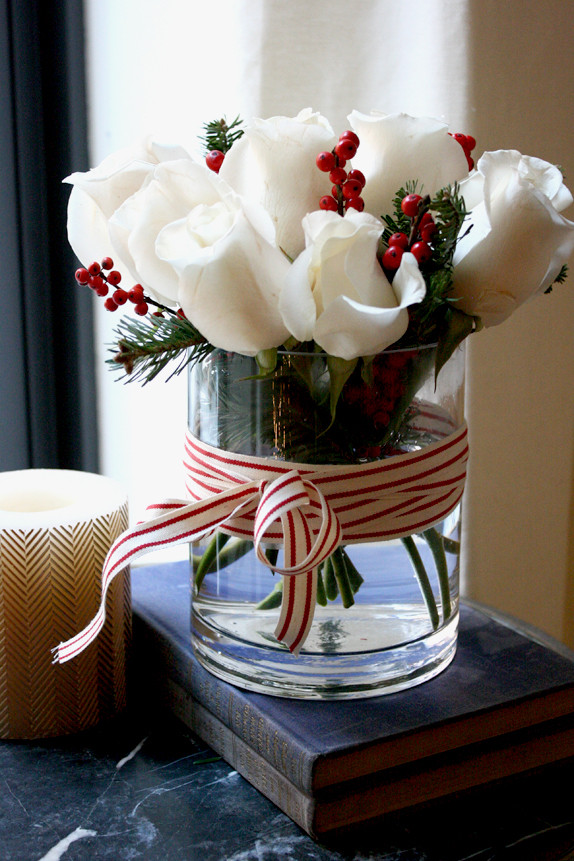 Homemade Christmas Flower Arrangements
 DIY Easy Holiday Floral Arrangement Victoria McGinley