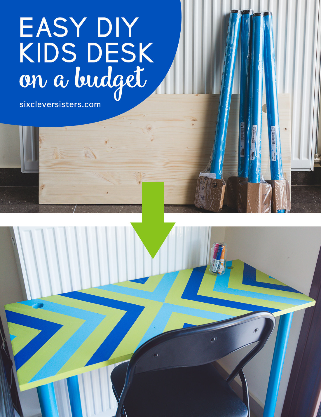 How To Ideas For Kids
 Easy DIY Kids Desk on a bud  Six Clever Sisters