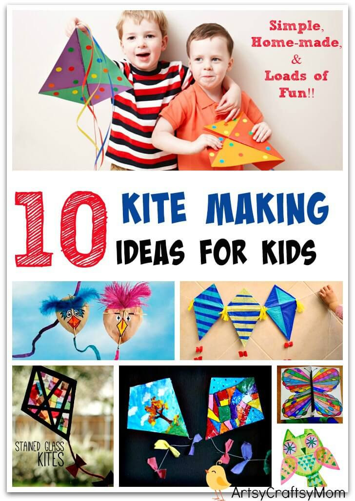 How To Ideas For Kids
 10 Simple Kite Making Ideas for kids Artsy Craftsy Mom