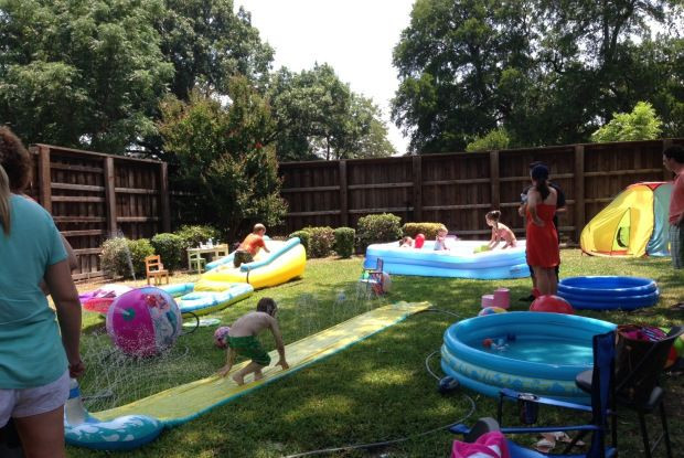 Ideas For Backyard Girls Birthday Pool Party
 Sprinkler Party