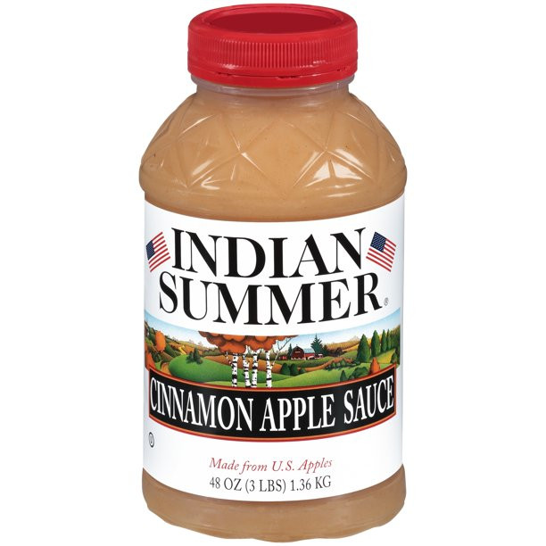 Indian Summer Applesauce
 Indian Summer Cinnamon Apple Sauce 48 oz Jar Walmart