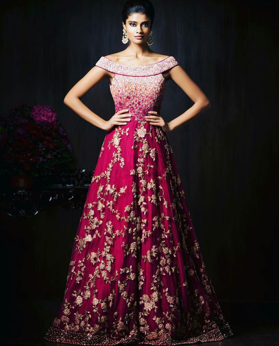 Indian Wedding Gown
 Gorgeous New Indian Reception Gown Styles For Indian Brides