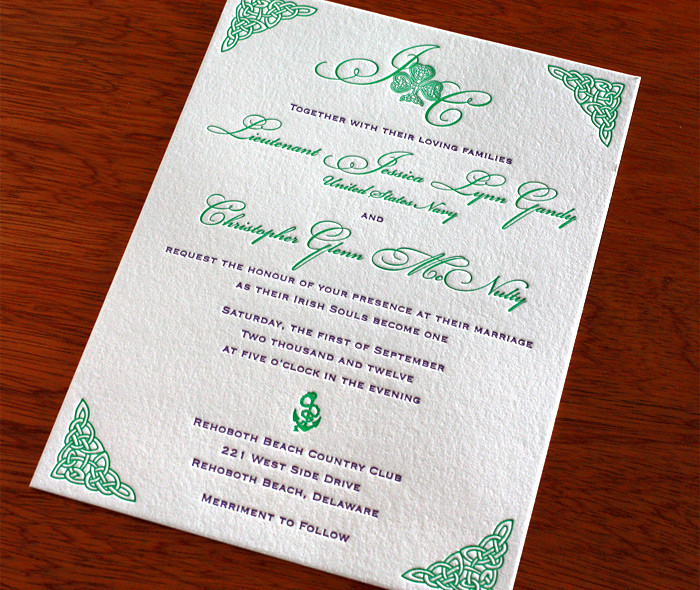 Irish Wedding Invitations
 New Celtic Seaside Wedding Invitation Teagan