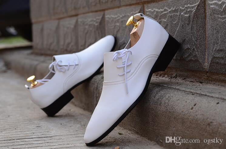 Jcpenney Wedding Shoes
 New Men S Pointed White Wedding Groom Shoes Business