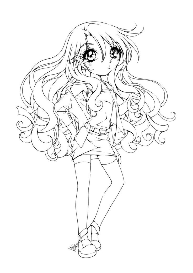 Kawaii Girls Coloring Pages
 Cute Coloring Pages For Girls To Print at GetDrawings