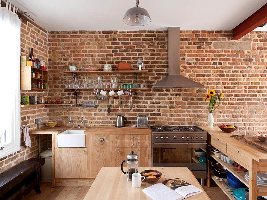 Kitchen Brick Wall
 50 Trendy and Timeless Kitchens with Beautiful Brick Walls