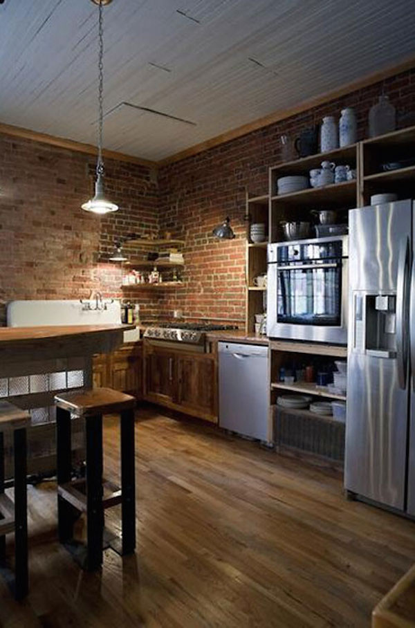 Kitchen Brick Wall
 53 Impressive Kitchens With Brick Walls and Ceilings
