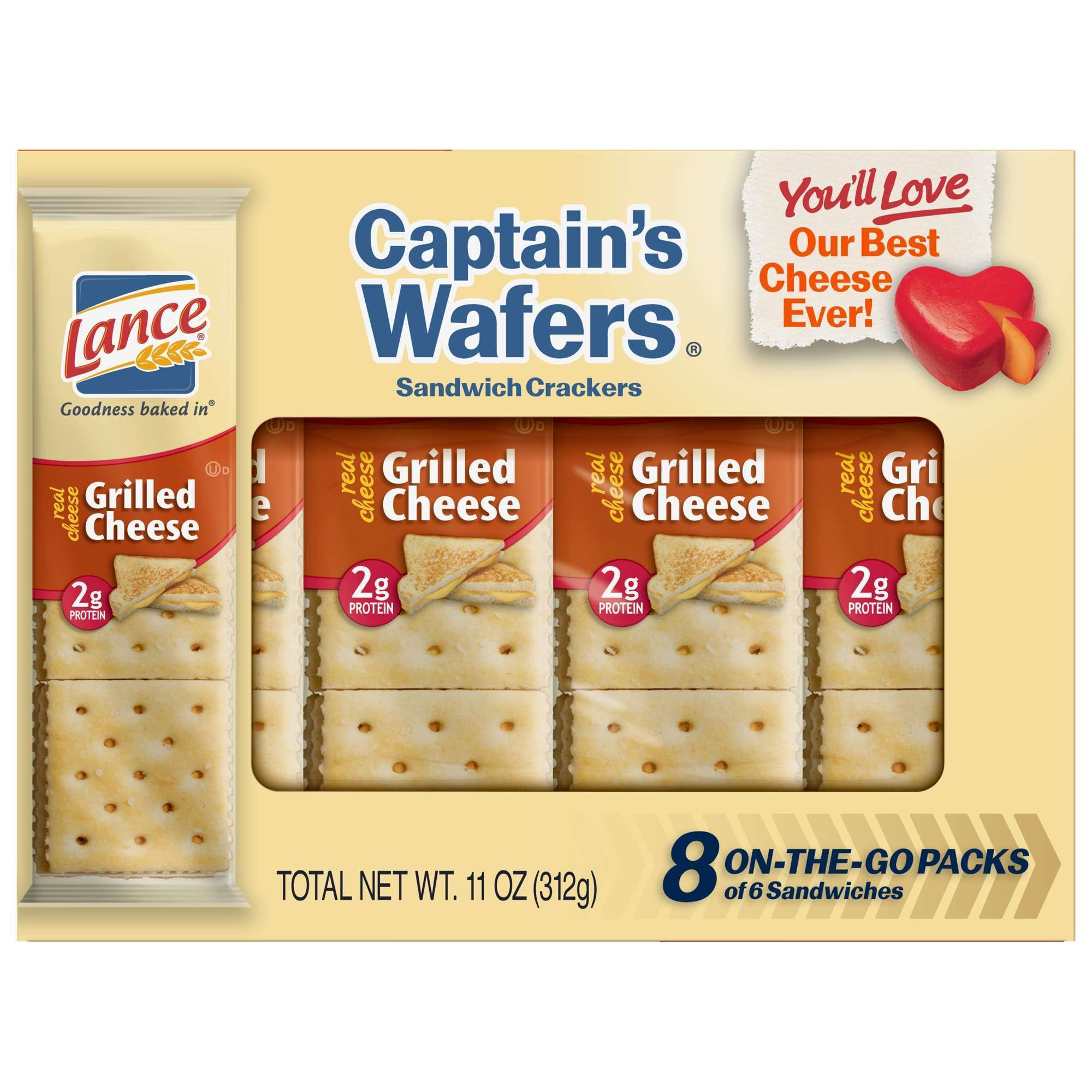 Lance Sandwich Crackers
 Lance Captain s Wafers Grilled Cheese Sandwich Crackers 1