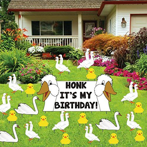 Lawn Decorations For Birthday
 81 best Birthday Lawn Signs images on Pinterest