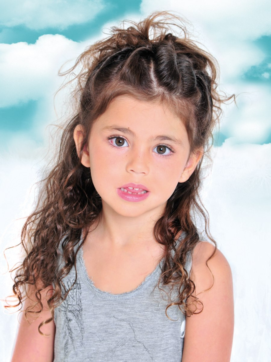 Long Hairstyles For Kids
 Girls long hairstyle with twists and tousles