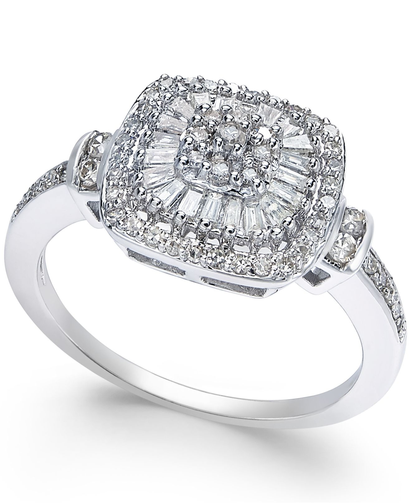 Macys Diamond Rings
 Macy s Diamond Vintage inspired Engagement Ring 1 2 Ct T