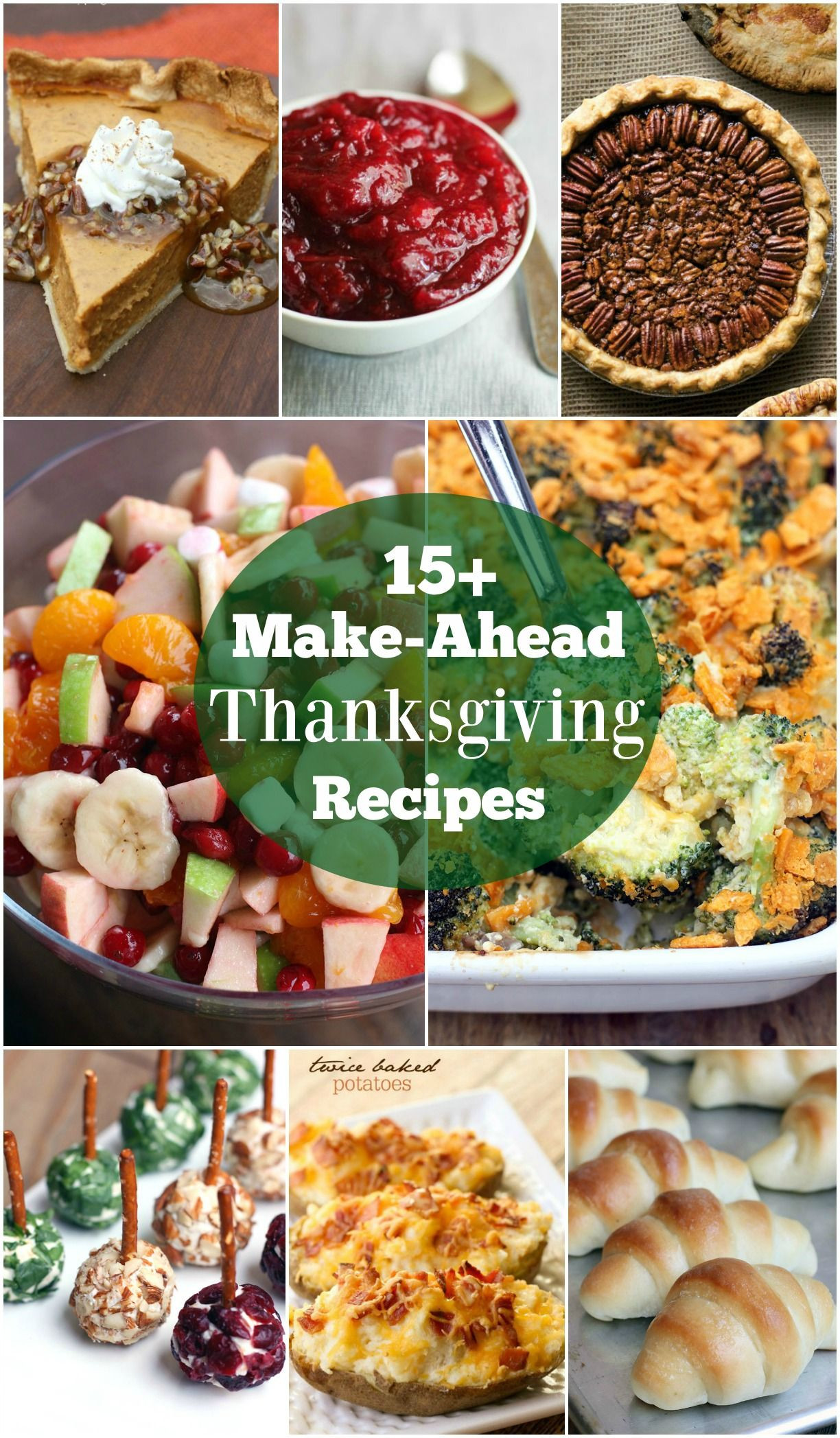 Make Ahead Sides For Thanksgiving
 Classic Thanksgiving Menu with grocery list and make