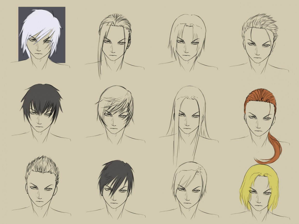 Male Hairstyles Anime
 Anime Male Hair Drawing at GetDrawings
