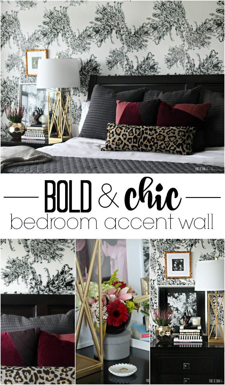 Master Bedroom Wallpaper Accent Wall
 Master Bedroom Accent Wall with Wallpaper This is our Bliss