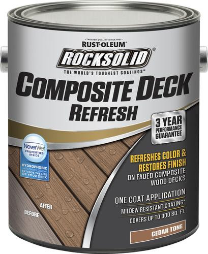 Menards Deck Paint
 Rust Oleum RockSolid posite Deck Refresh Cedar 1