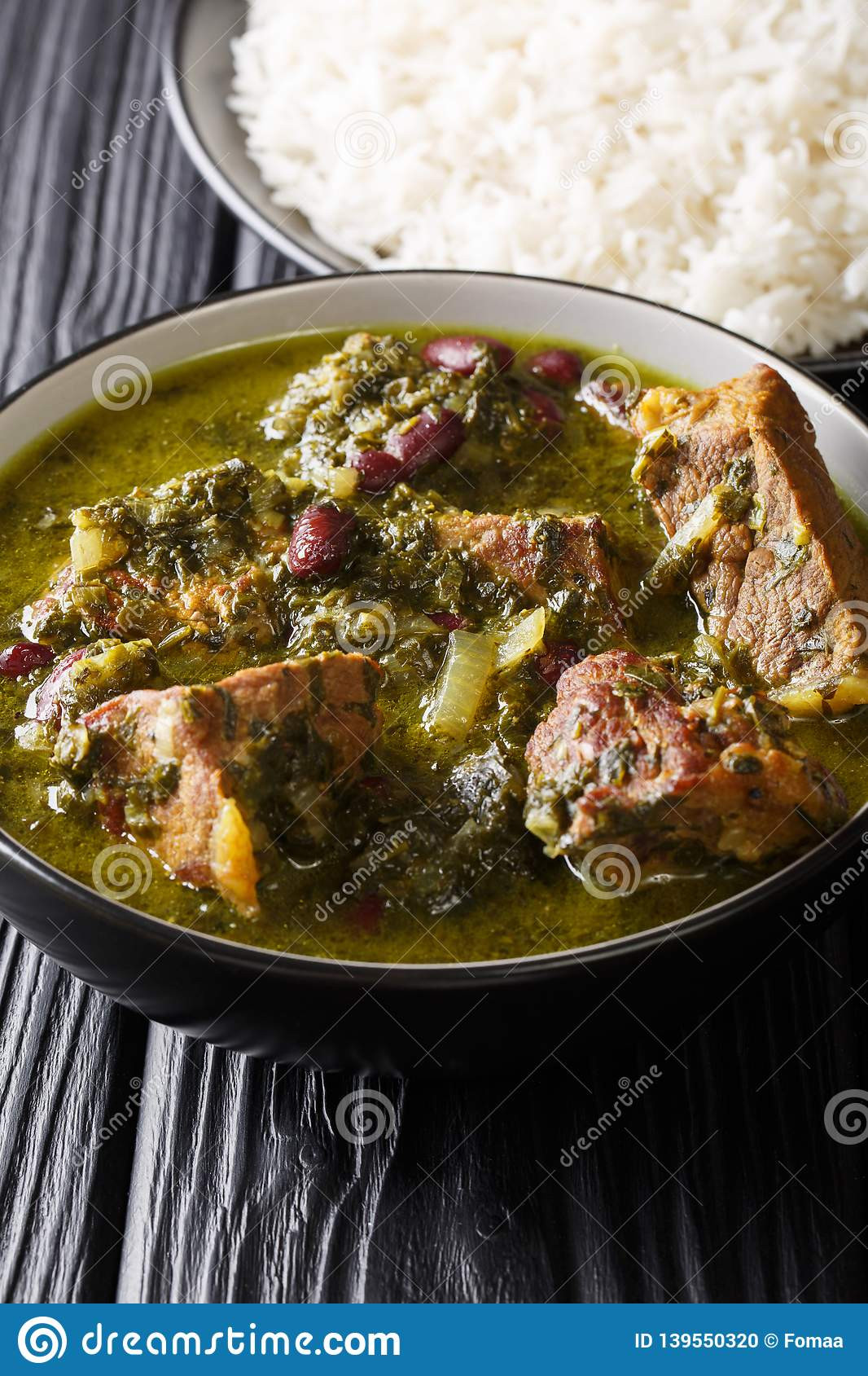Middle East Lamb Stew
 Middle Eastern Lamb Stew Meat With Herbs And Beans Close