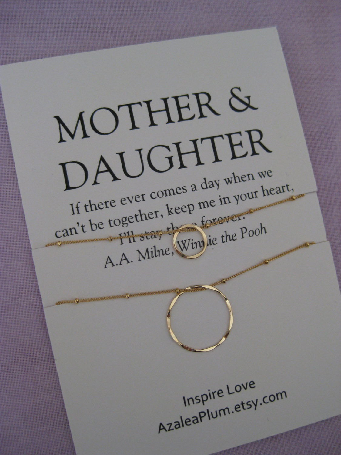 Moms Birthday Gifts
 Mom MOTHER Daughter Jewelry 50th birthday Gift by AzaleaPlum