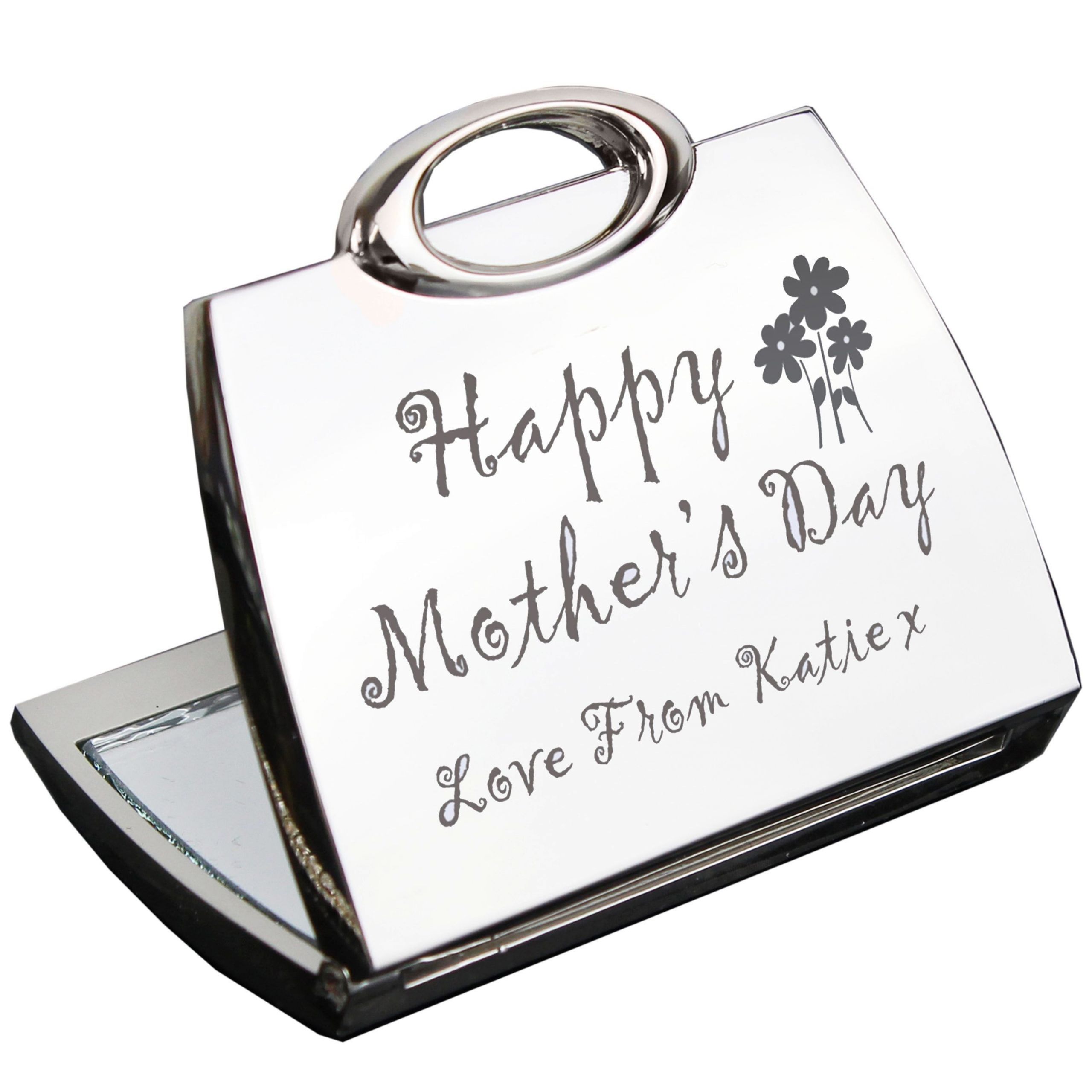 Mother's Day Gifts
 Personalised Happy Mothers Day pact Mirror
