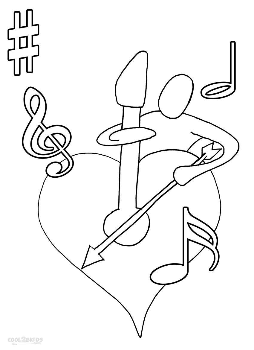 Music Coloring Pages Printable
 Printable Music Note Coloring Pages For Kids