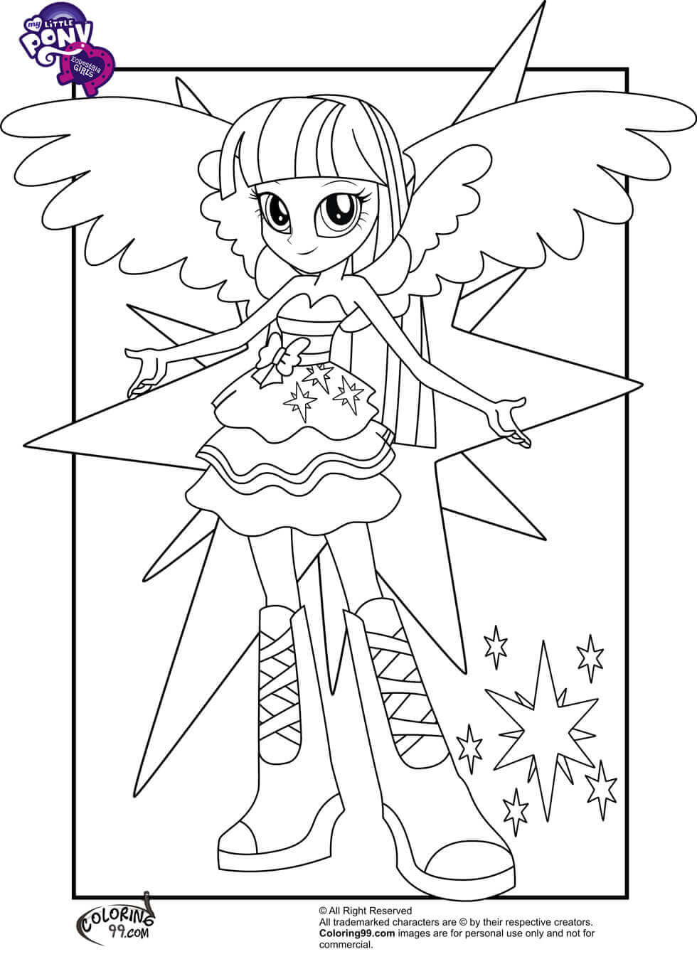 My Little Pony Girls Coloring Pages
 15 Printable My Little Pony Equestria Girls Coloring Pages