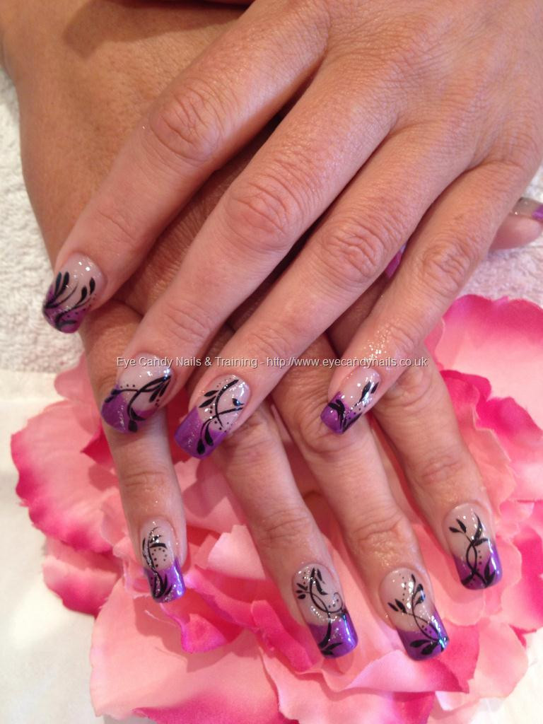 Nail Art Tip Designs
 50 Cool Purple French Tip Nail Art Design Idea