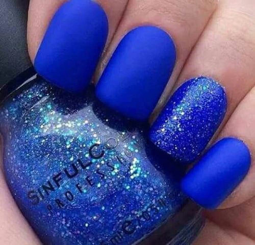Navy Blue Glitter Nails
 Navy Blue Glitter Nails s and for