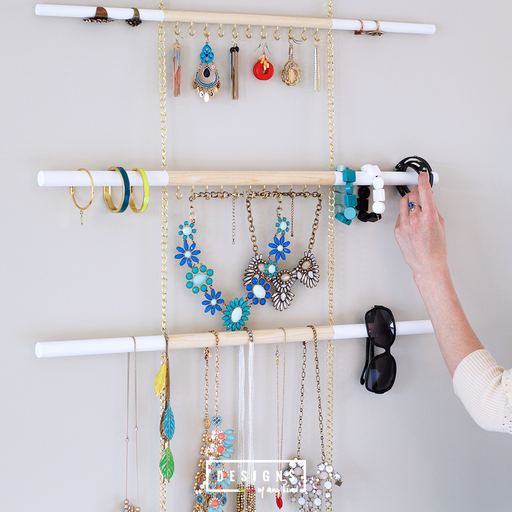 Necklace Organizer DIY
 DIY Modern Hanging Jewelry Organizer Designs of Any Kind