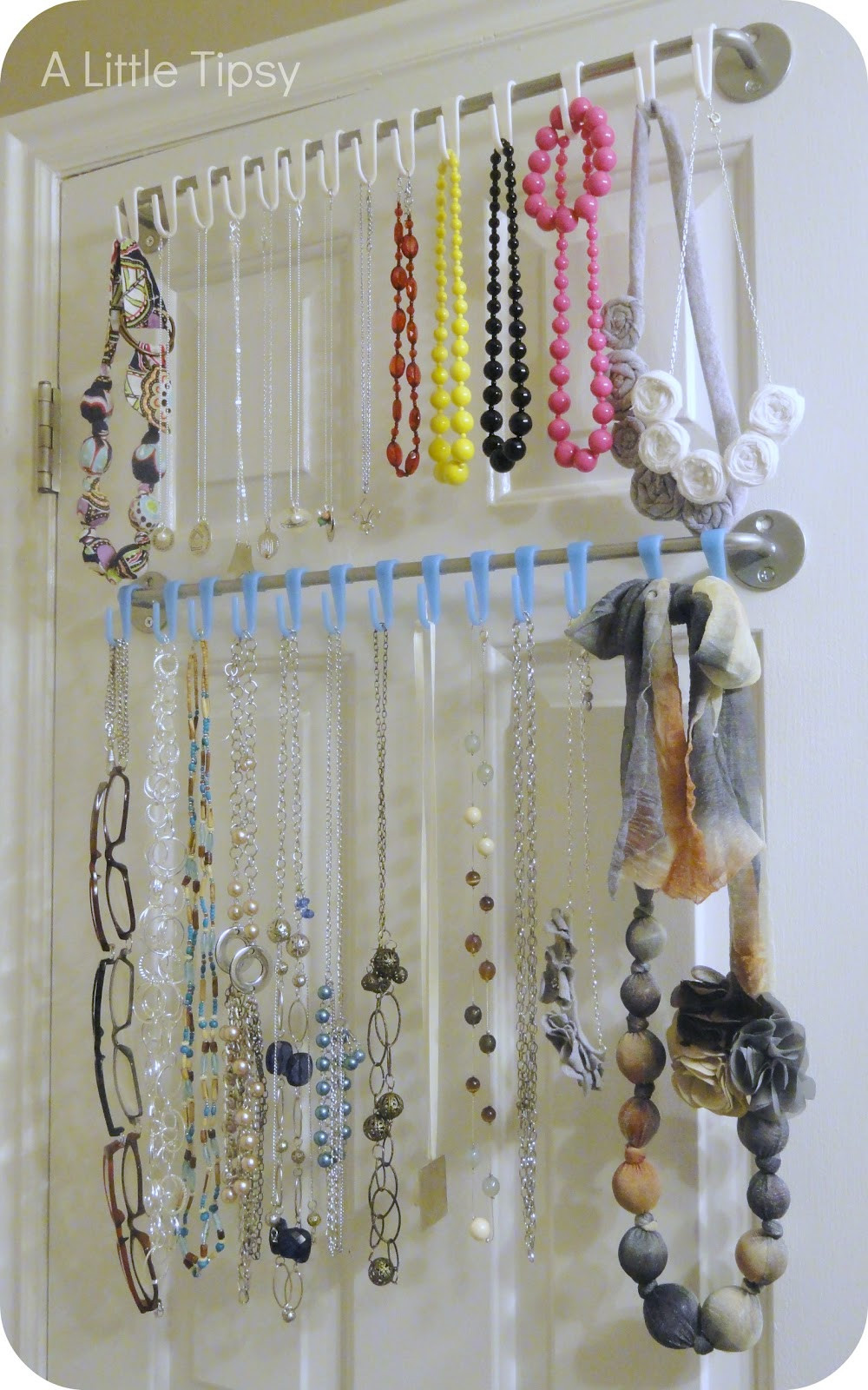 Necklace Organizer DIY
 DIY Jewelry Organizer A Little Tipsy